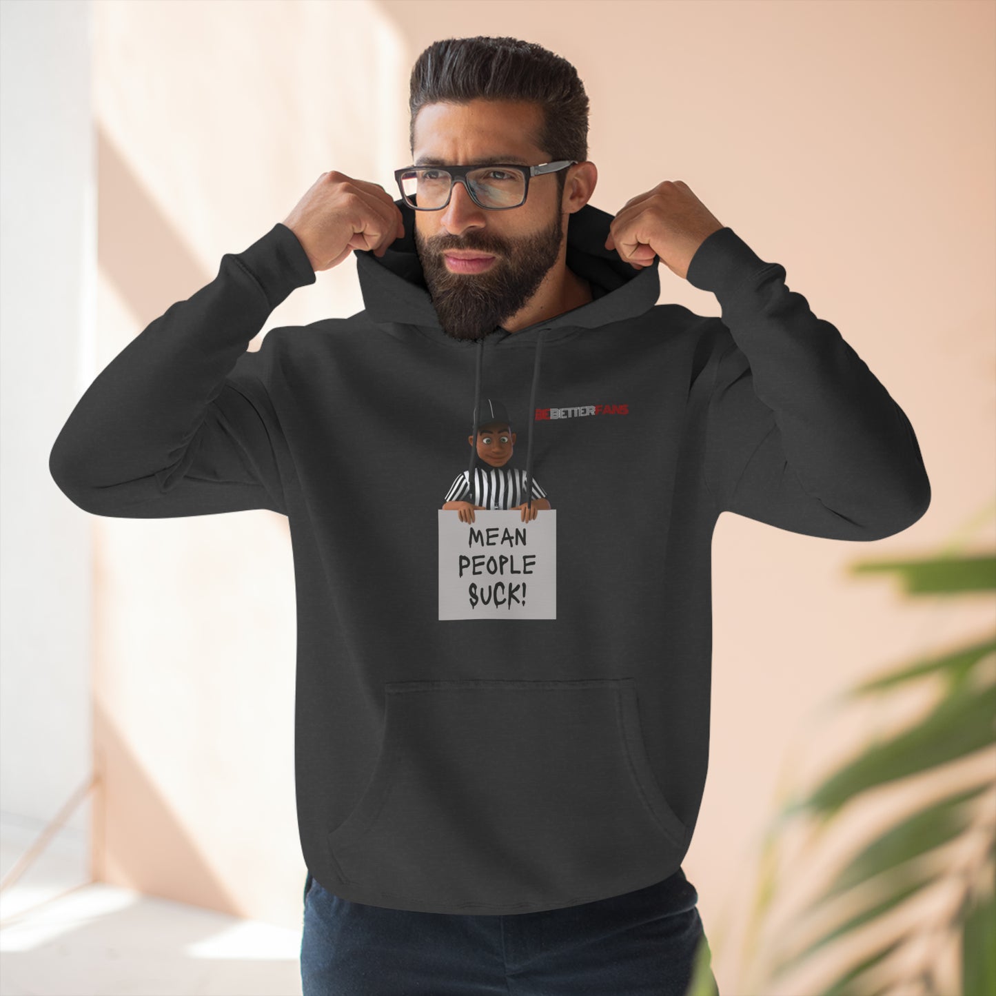 Mean People Suck Fleece Hoodie For Referees | Gifts for Refs | Fleece Lining Pullover