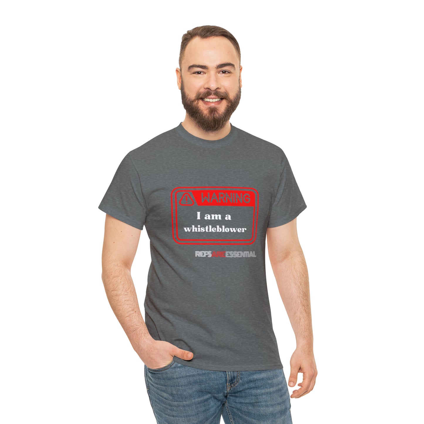 Whistleblower Unisex Cotton Tee | Perfect Gift for Refs | Referee t-shirt | For sports officials | Funny Referee shirt | Warning shirt
