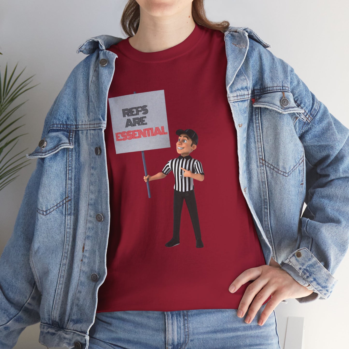 Refs Are Essential Too Cotton Tee | Gift for Refs | Screen Print T shirt | Referee community | Sports Official shirt | Ref Appreciation tee | Perfect gift for a Ref