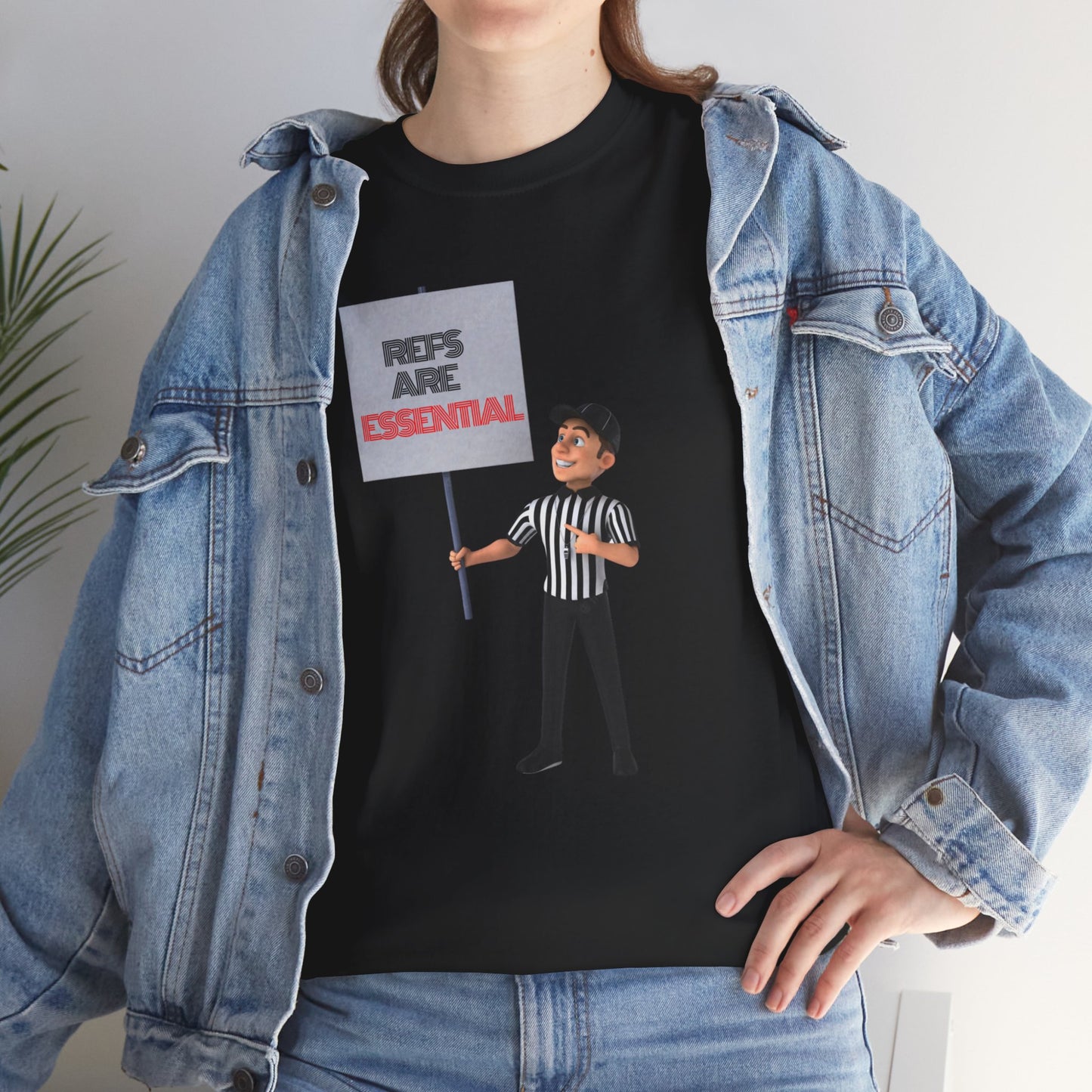 Refs Are Essential Too Cotton Tee | Gift for Refs | Screen Print T shirt | Referee community | Sports Official shirt | Ref Appreciation tee | Perfect gift for a Ref