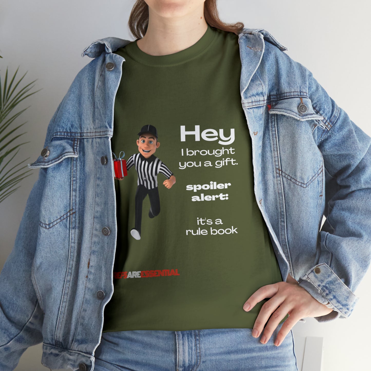 Spoiler Alert Unisex Cotton Tee | Funny Referee T-shirt | Gifts for Ref | For Sports Officials | Be Better Fans | Stop Cursing Around Kids