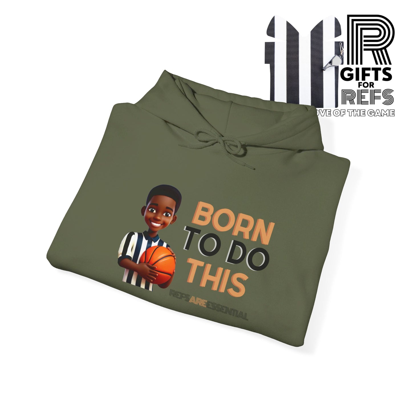 Born To Do This Unisex Heavy Hooded Sweatshirt | Gifts For Referees | For Sports Officials | Kid Referee
