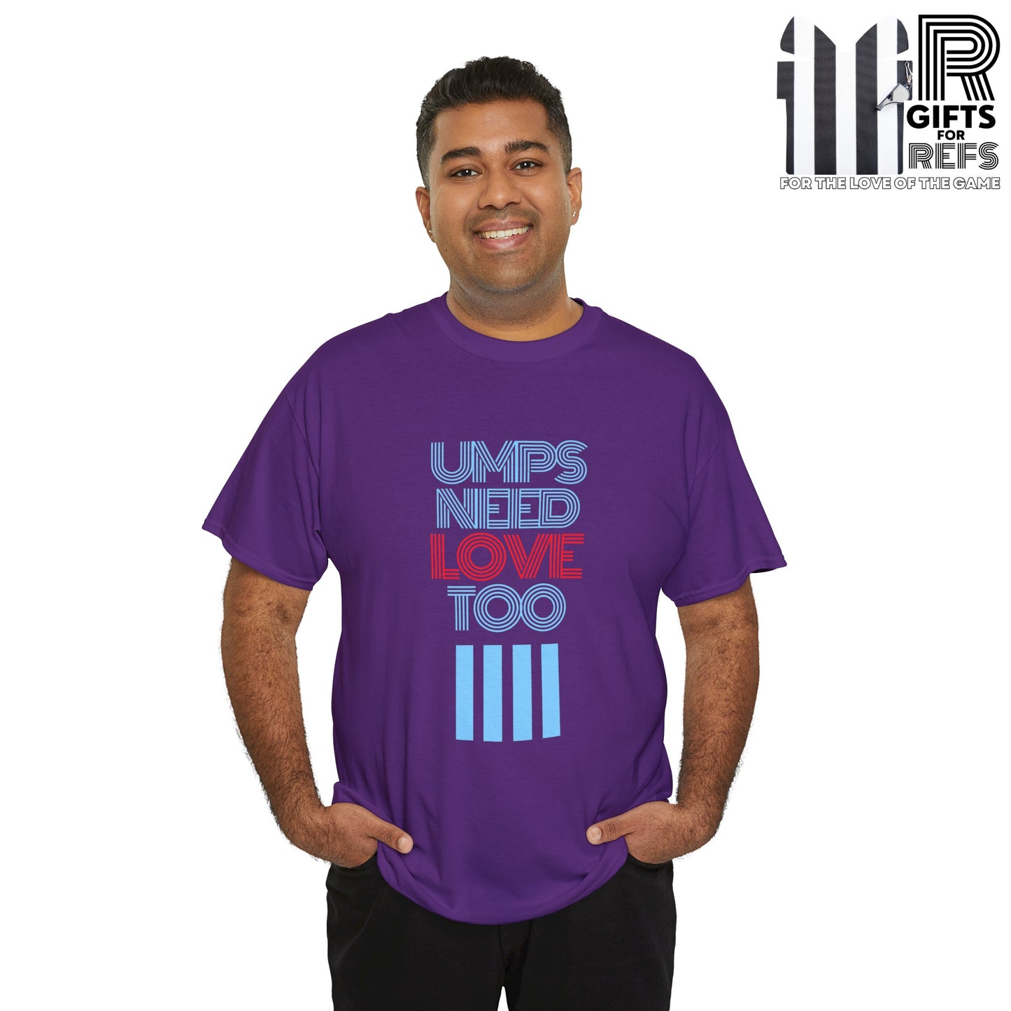 T-shirt for the love of umpires | Screen printed tees with positive messages | Refs need love collection