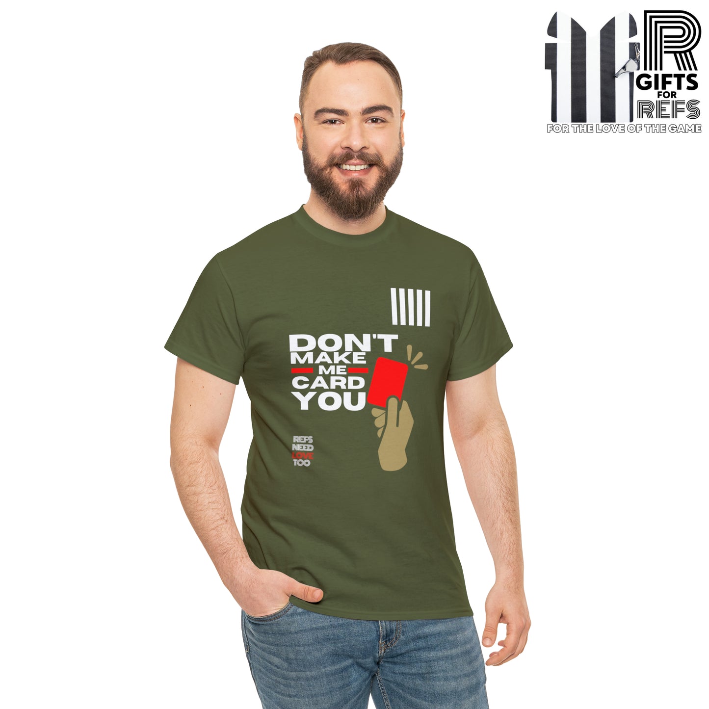 Don't Make Me Card You Cotton Tee | Gift For Soccer Refs | Screen printed t shirt| Funny Red card shirt | Referee gifts | Refs Need Love Too