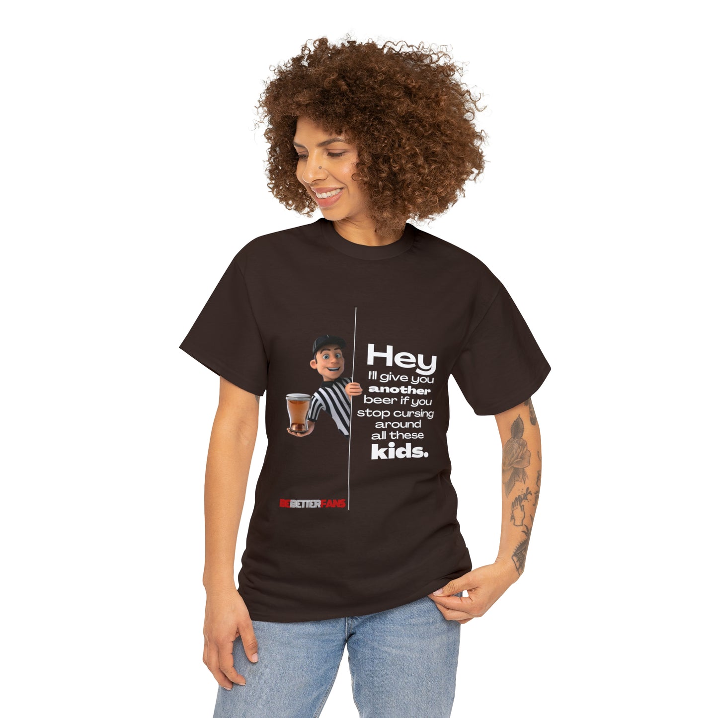 Another Beer Unisex Cotton Tee | Funny Referee Shirt | Stop Cursing Please | Gifts For Refs | For Sports Officials | Be Better Fans | Disrespectful Fans