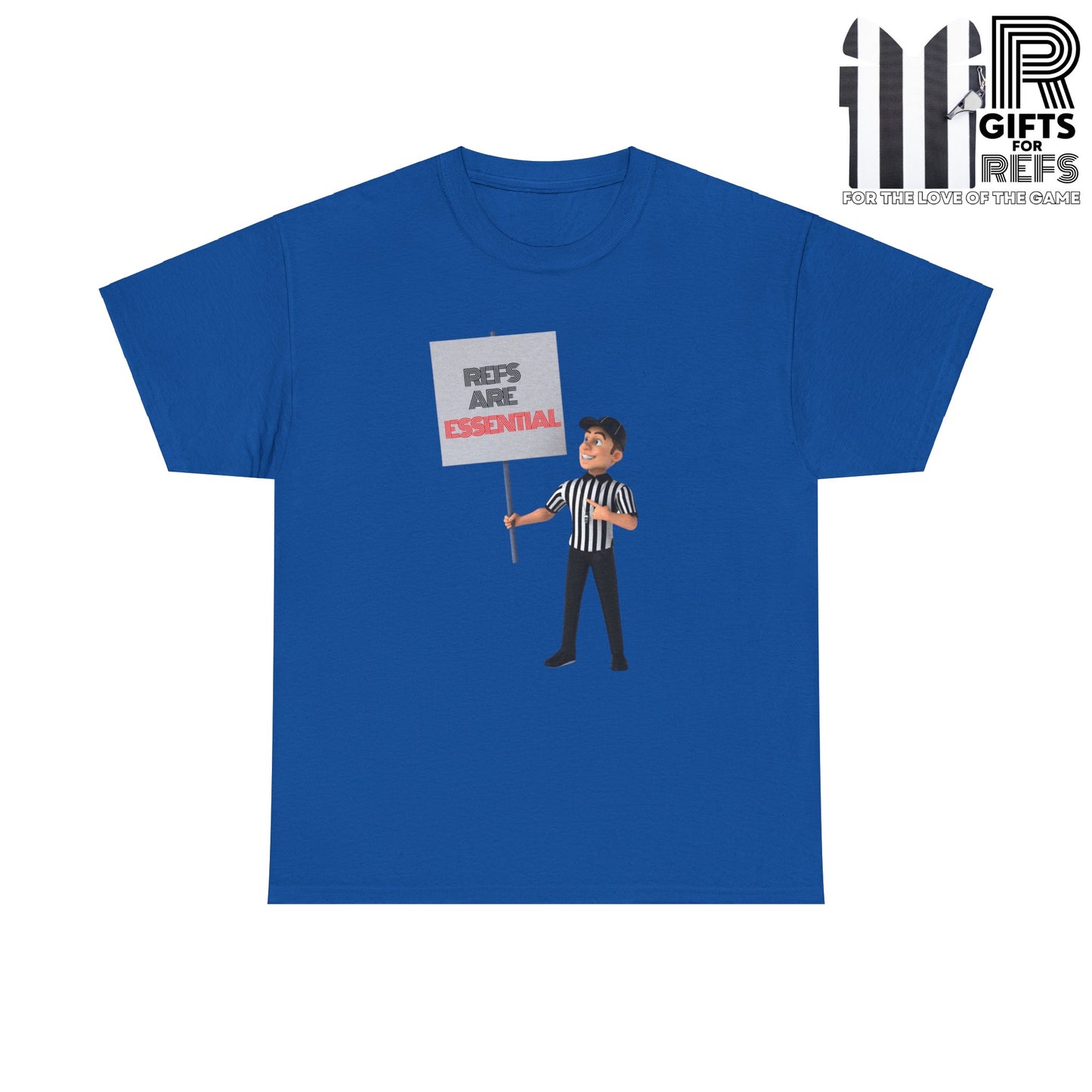 Refs Are Essential Too Cotton Tee | Gift for Refs | Screen Print T shirt | Referee community | Sports Official shirt | Ref Appreciation tee | Perfect gift for a Ref