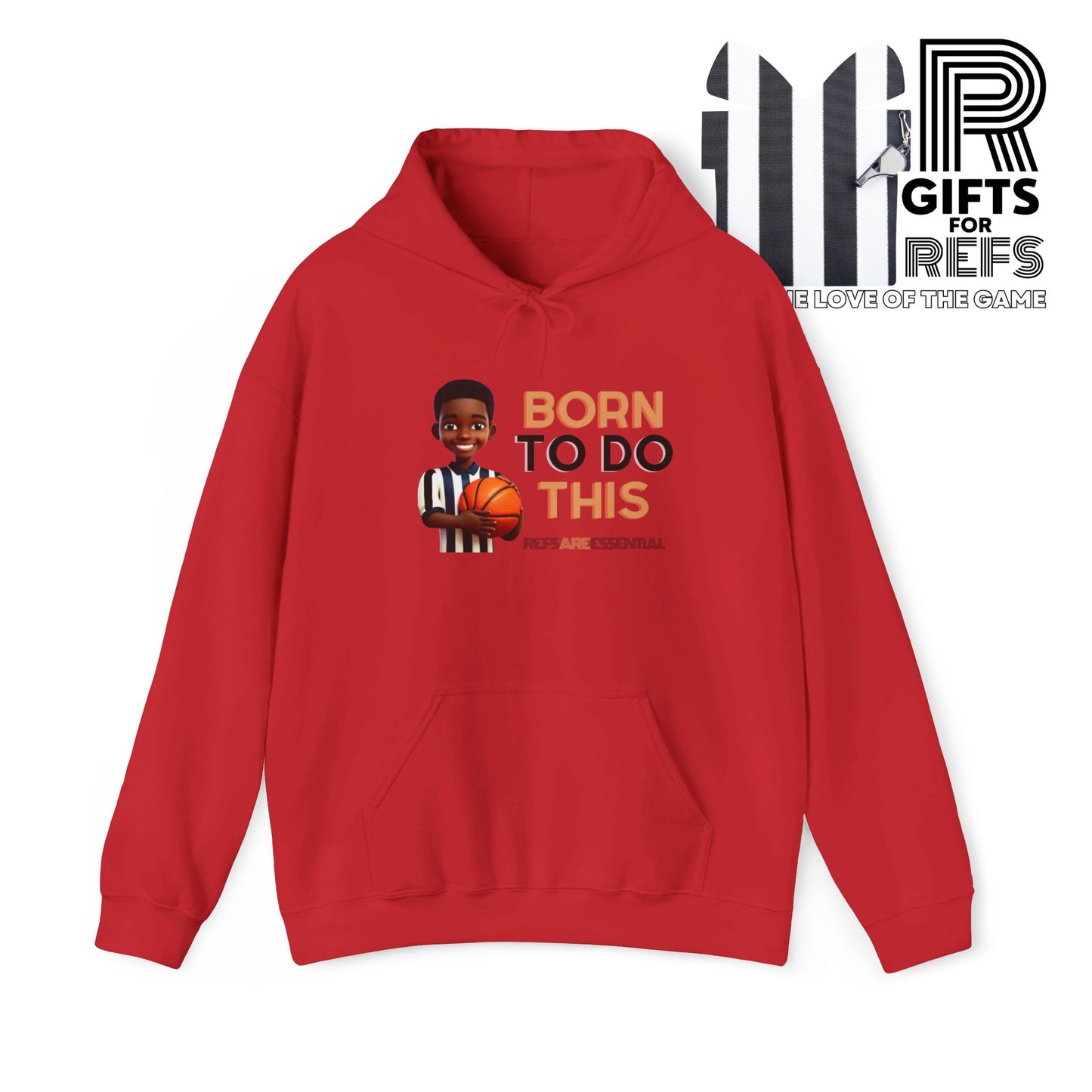 Born To Do This Unisex Heavy Hooded Sweatshirt | Gifts For Referees | For Sports Officials | Kid Referee