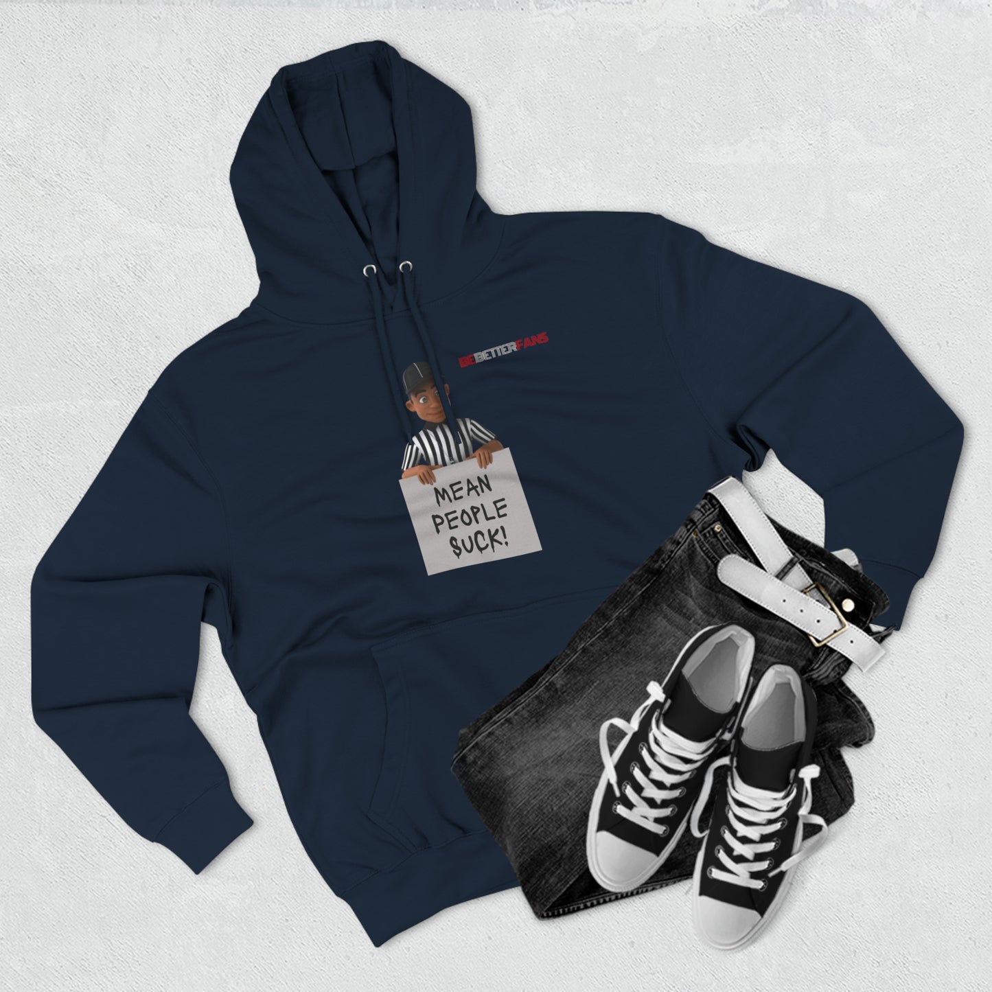 Mean People Suck Fleece Hoodie For Referees | Gifts for Refs | Fleece Lining Pullover
