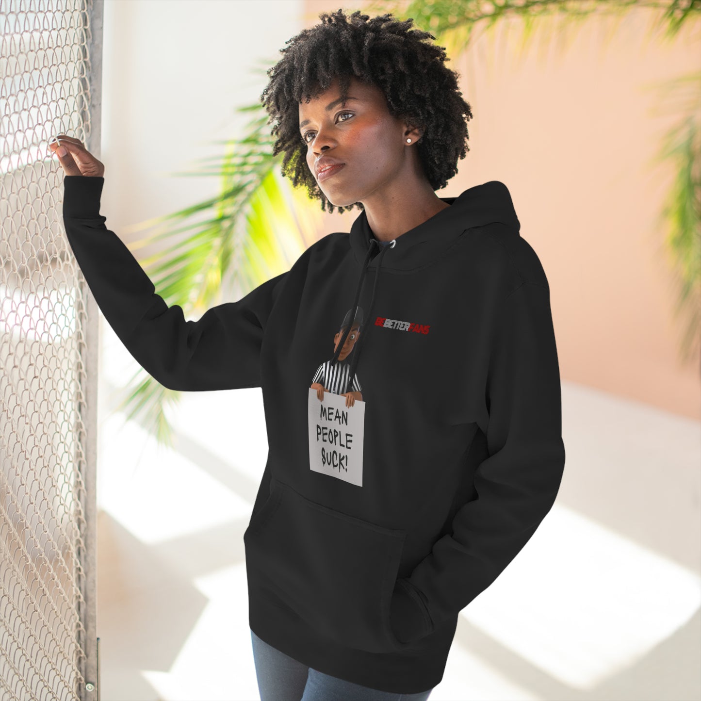 Mean People Suck Fleece Hoodie For Referees | Gifts for Refs | Fleece Lining Pullover