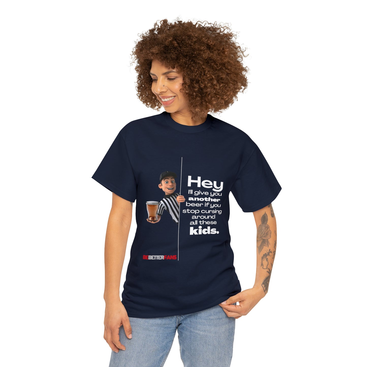 Another Beer Unisex Cotton Tee | Funny Referee Shirt | Stop Cursing Please | Gifts For Refs | For Sports Officials | Be Better Fans | Disrespectful Fans