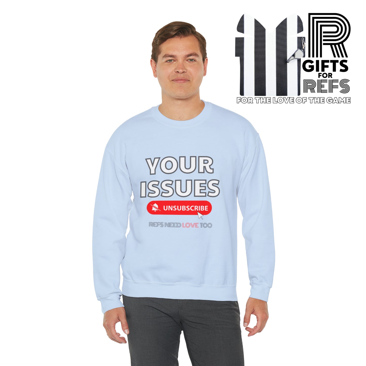 Unsubscribe to Your Issues Unisex Heavy Crewneck Sweatshirt | Gifts For Referees | For Sports officials