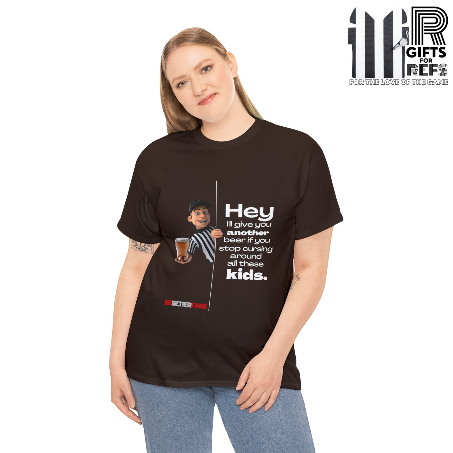 Another Beer Unisex Cotton Tee | Funny Referee Shirt | Stop Cursing Please | Gifts For Refs | For Sports Officials | Be Better Fans | Disrespectful Fans
