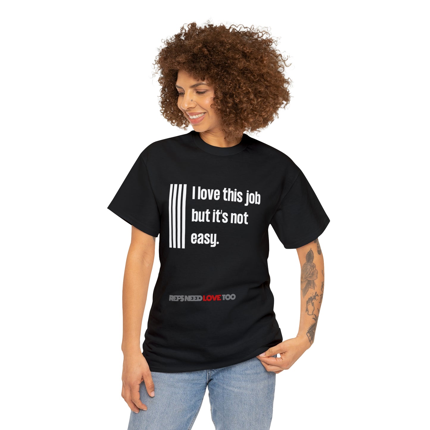 I Love This Job Unisex Cotton Tee | Gifts for Refs | For Sports Officials | Tough Job Shirt | Screen print t shirt | Refs Need Love Too
