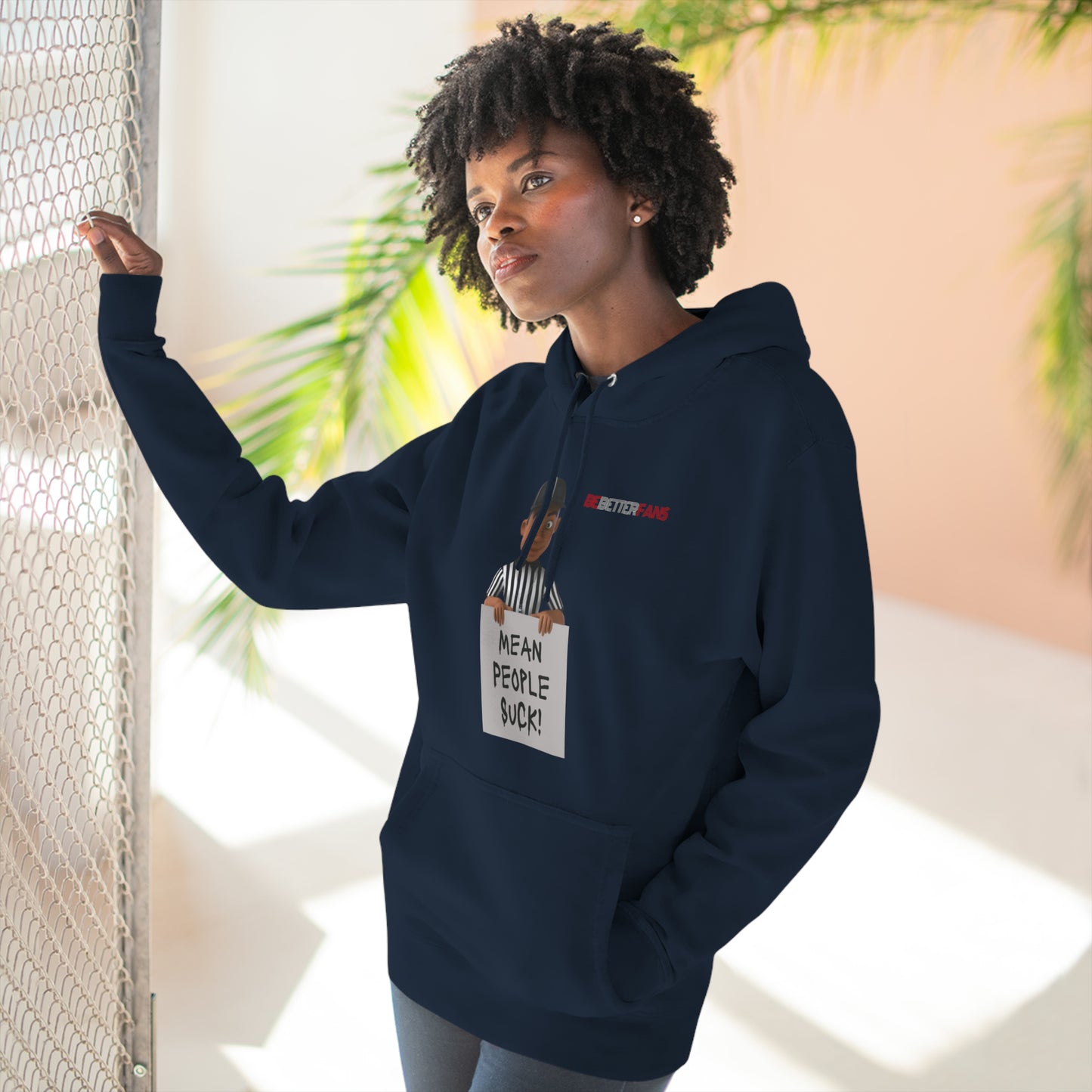 Mean People Suck Fleece Hoodie For Referees | Gifts for Refs | Fleece Lining Pullover