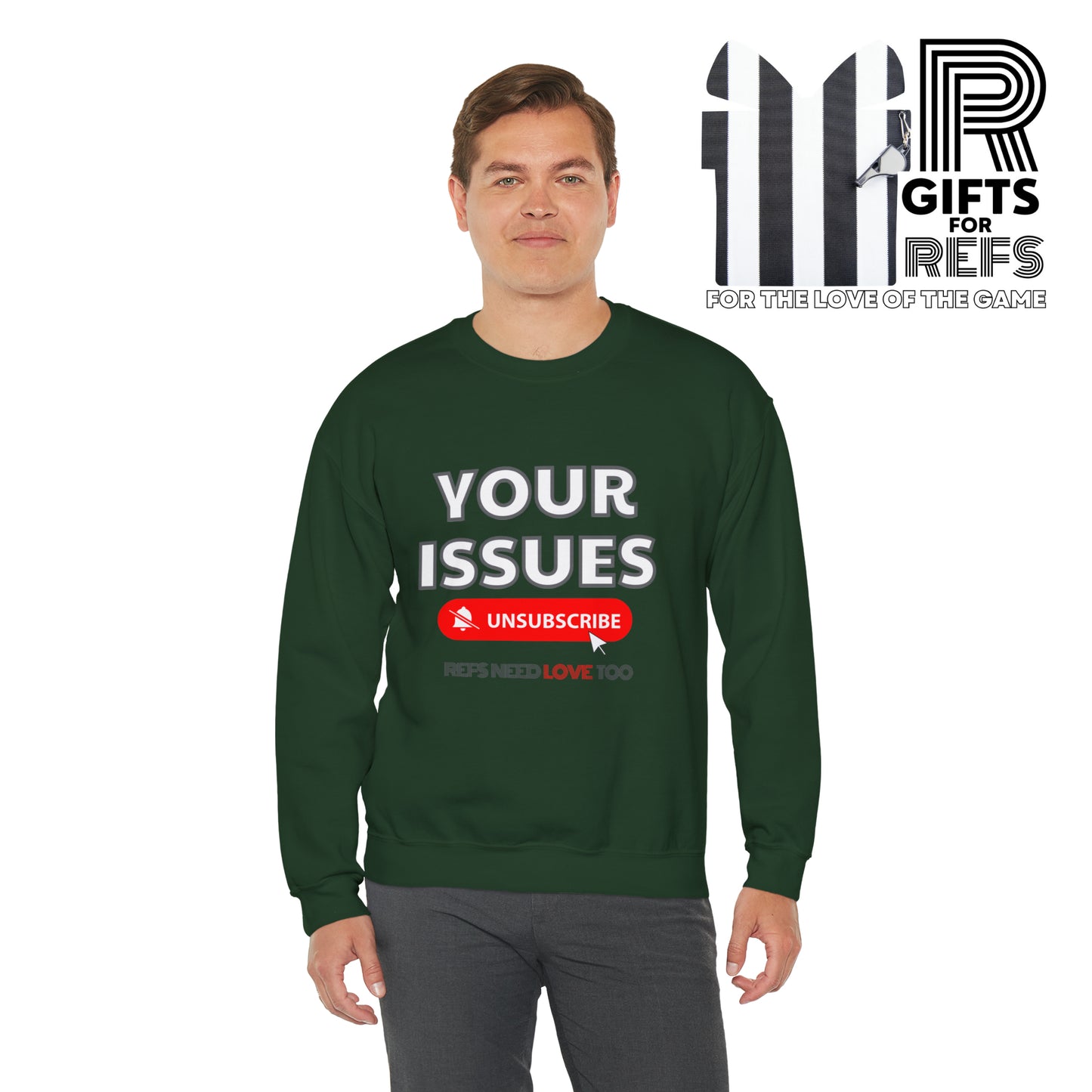 Unsubscribe to Your Issues Unisex Heavy Crewneck Sweatshirt | Gifts For Referees | For Sports officials