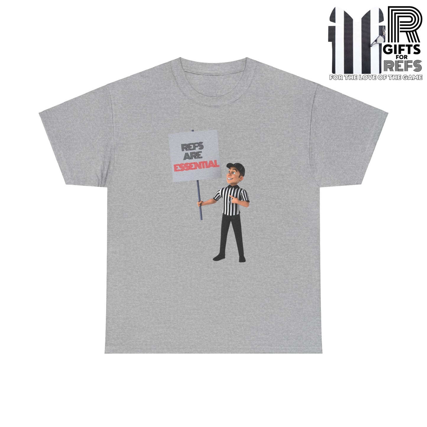 Refs Are Essential Too Cotton Tee | Gift for Refs | Screen Print T shirt | Referee community | Sports Official shirt | Ref Appreciation tee | Perfect gift for a Ref