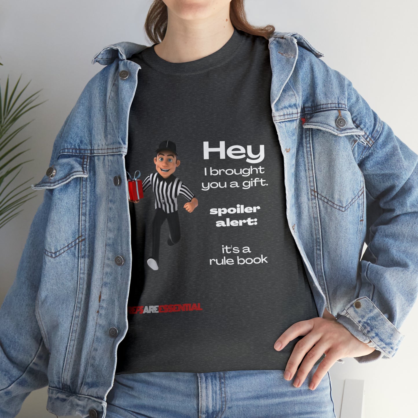 Spoiler Alert Unisex Cotton Tee | Funny Referee T-shirt | Gifts for Ref | For Sports Officials | Be Better Fans | Stop Cursing Around Kids