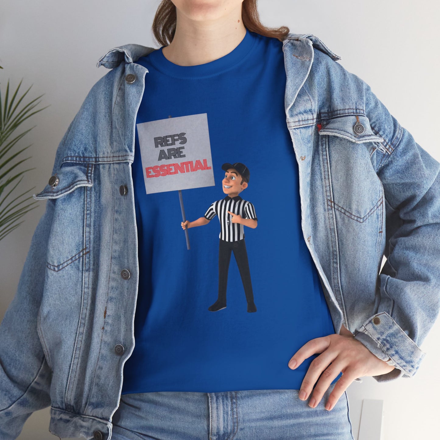 Refs Are Essential Too Cotton Tee | Gift for Refs | Screen Print T shirt | Referee community | Sports Official shirt | Ref Appreciation tee | Perfect gift for a Ref