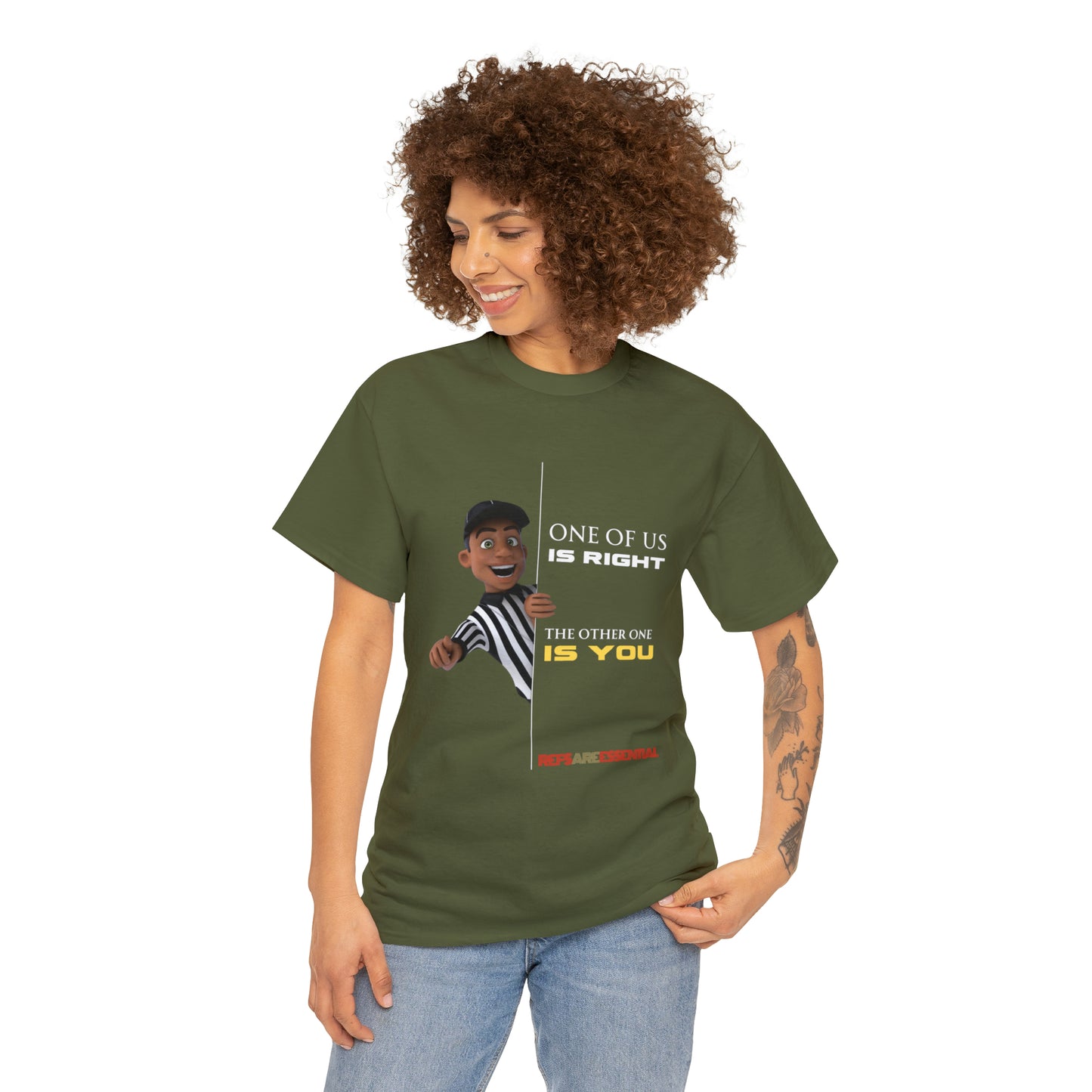 The Other One is You Cotton Tee | Funny Ref shirt | Gifts for Refs | Cartoon Ref shirt | Referee Appreciation t shirt | Refs are Essential | Screen print tee