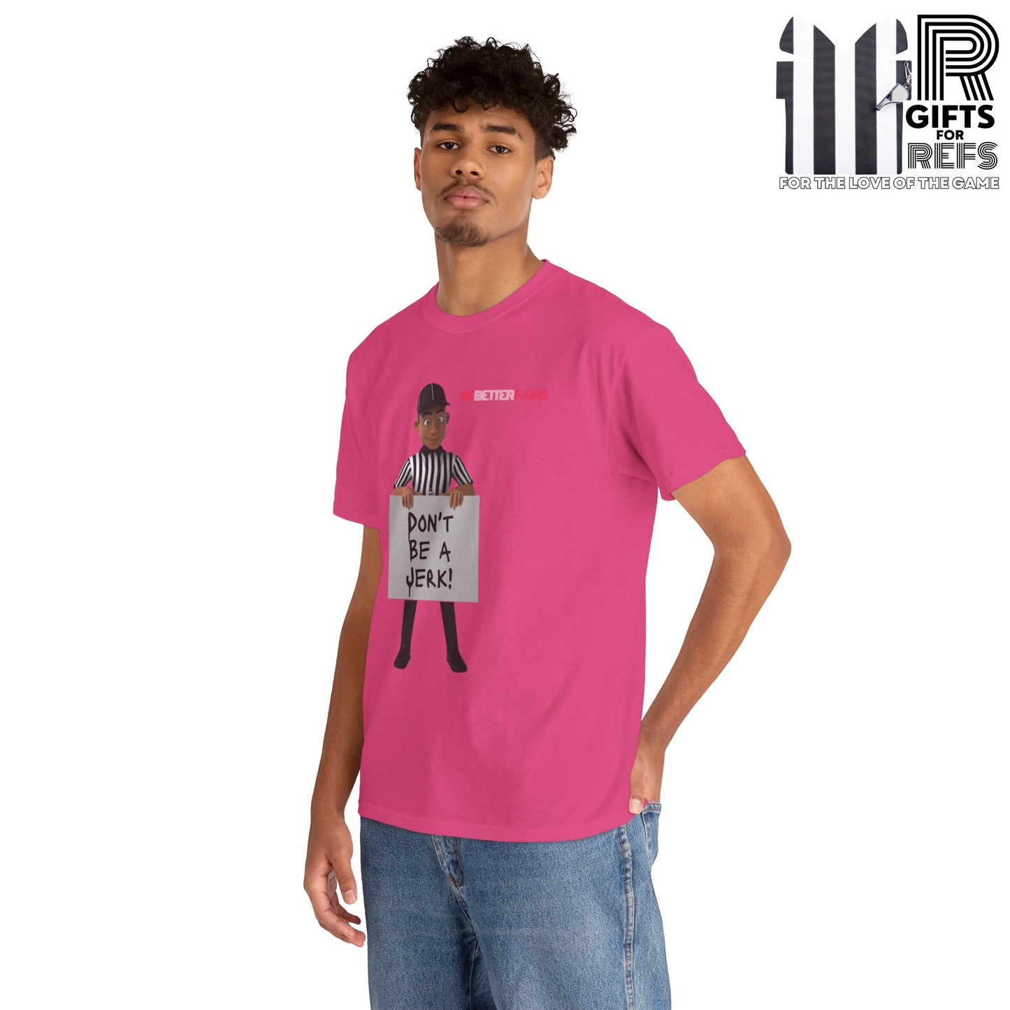 Don't Be a Jerk Unisex Cotton Tee | Gifts for Refs | Be Better Fans | Funny Referee Tee | For Sports Officials | Screen Print t-shirt