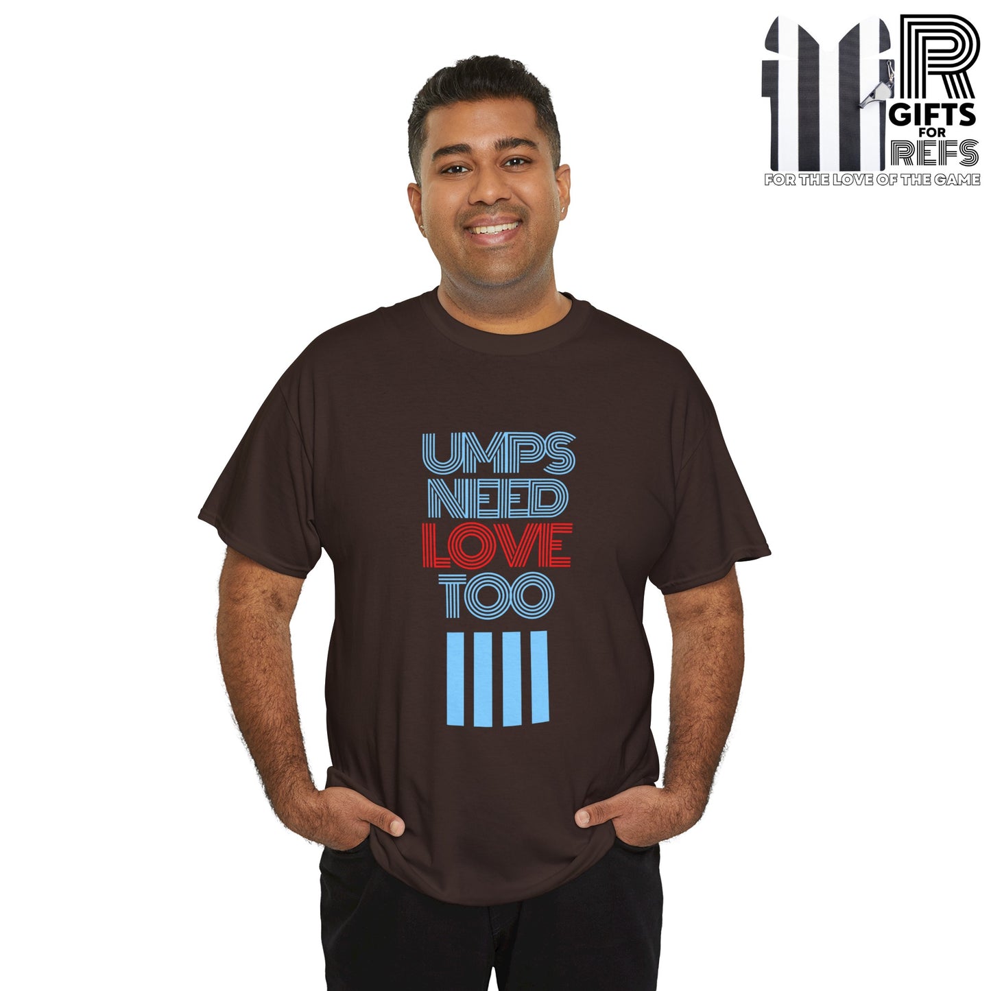 T-shirt for the love of umpires | Screen printed tees with positive messages | Refs need love collection