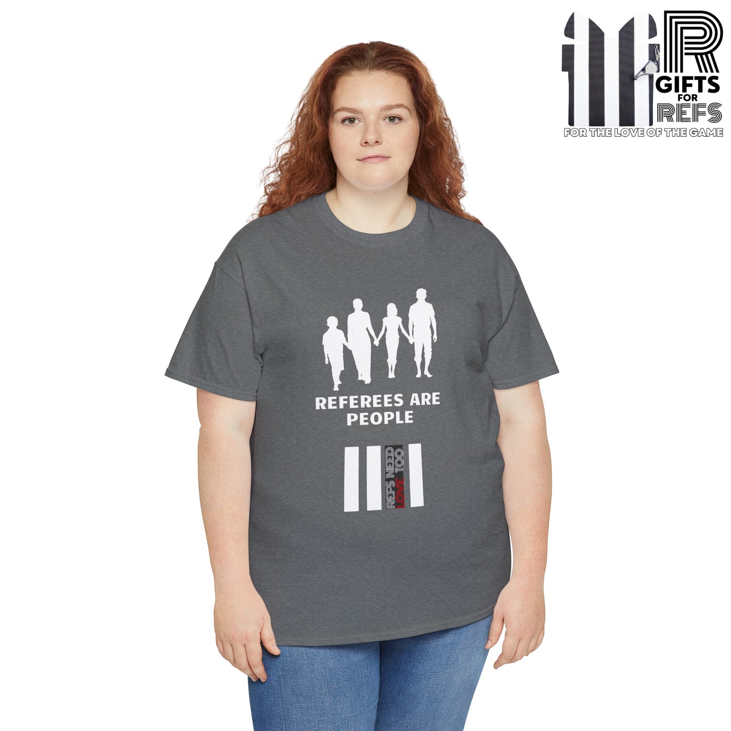 Refs Are People Too Cotton Tee | Gifts For Refs | Referee gifts | Statement T shirt | For Refs and Umps | Screen printed tee | For sports officials