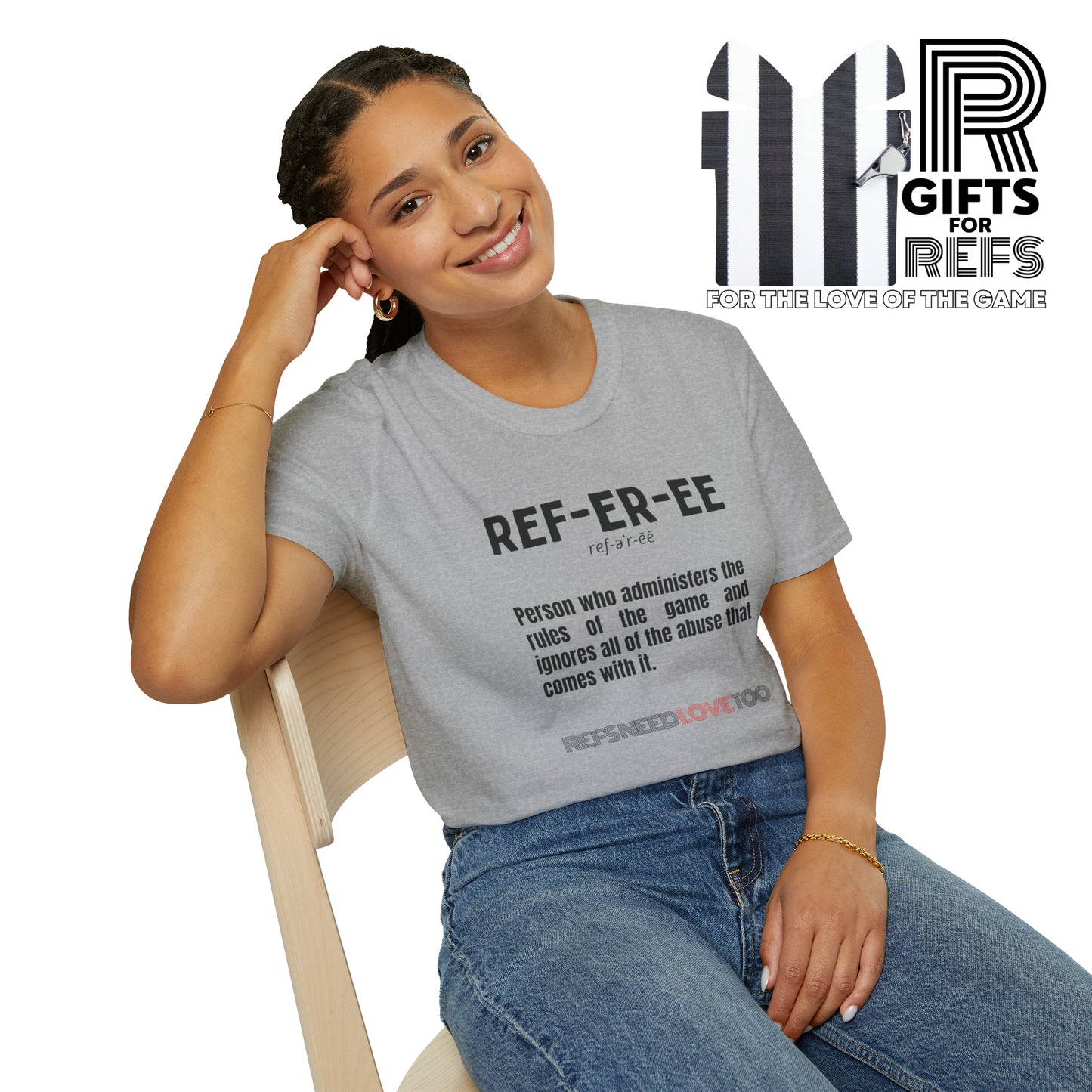 Referee definition Unisex Softstyle T-Shirt | For sports officials | Gift for Refs | heather styled tees