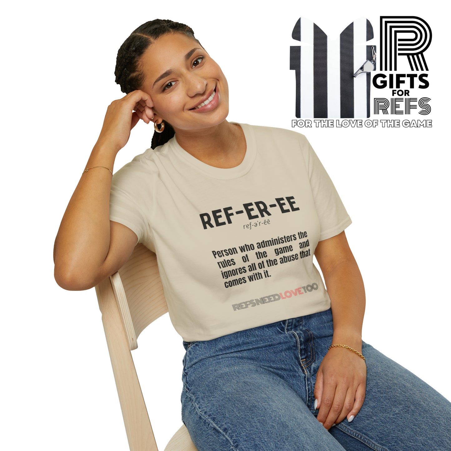 Referee definition Unisex Softstyle T-Shirt | For sports officials | Gift for Refs | heather styled tees