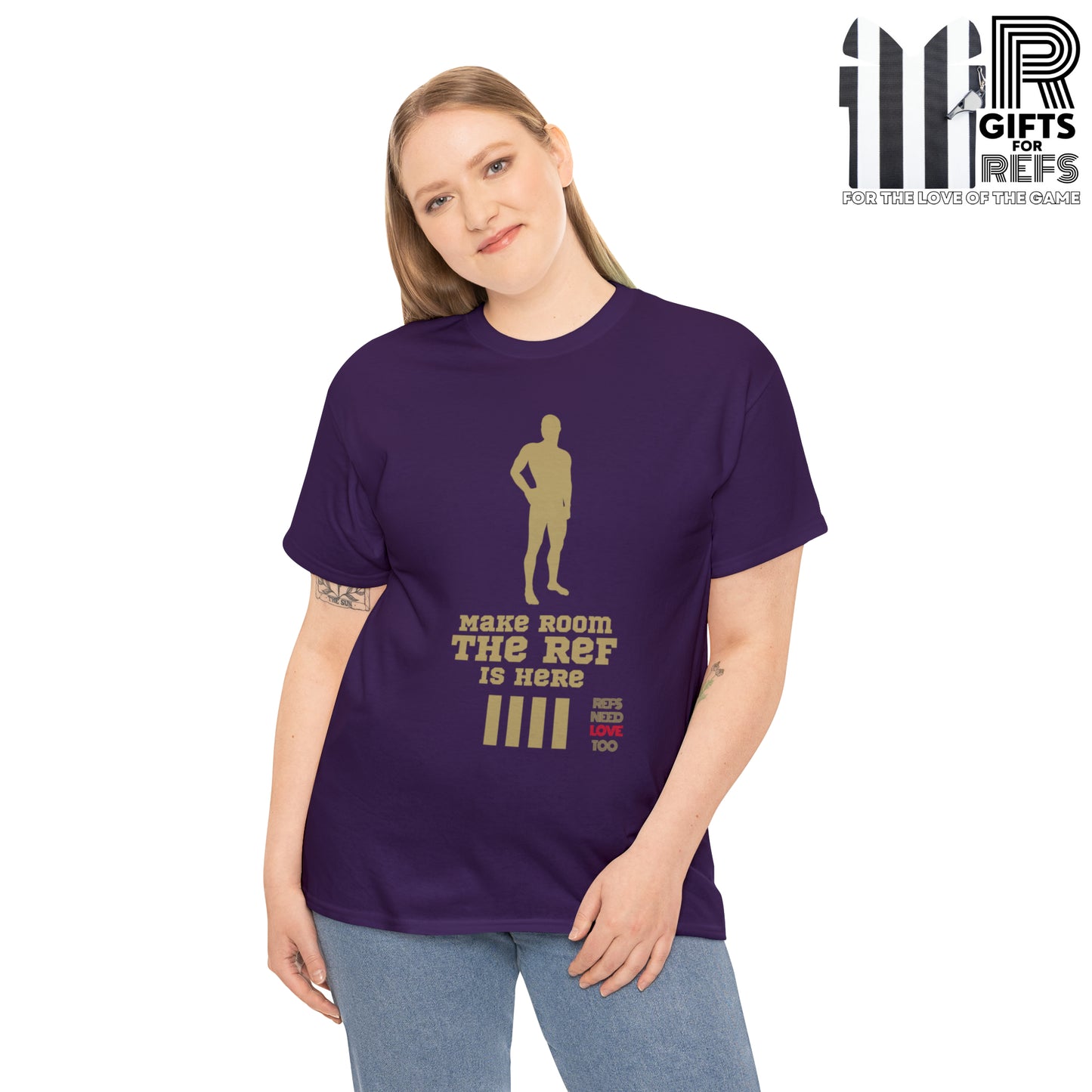 Make Room Cotton Tee | Funny Ref shirt | Gift for Refs | For Sports Officials | Screen Print t shirt | Refs Need Love Too | Perfect Christmas gift for Refs