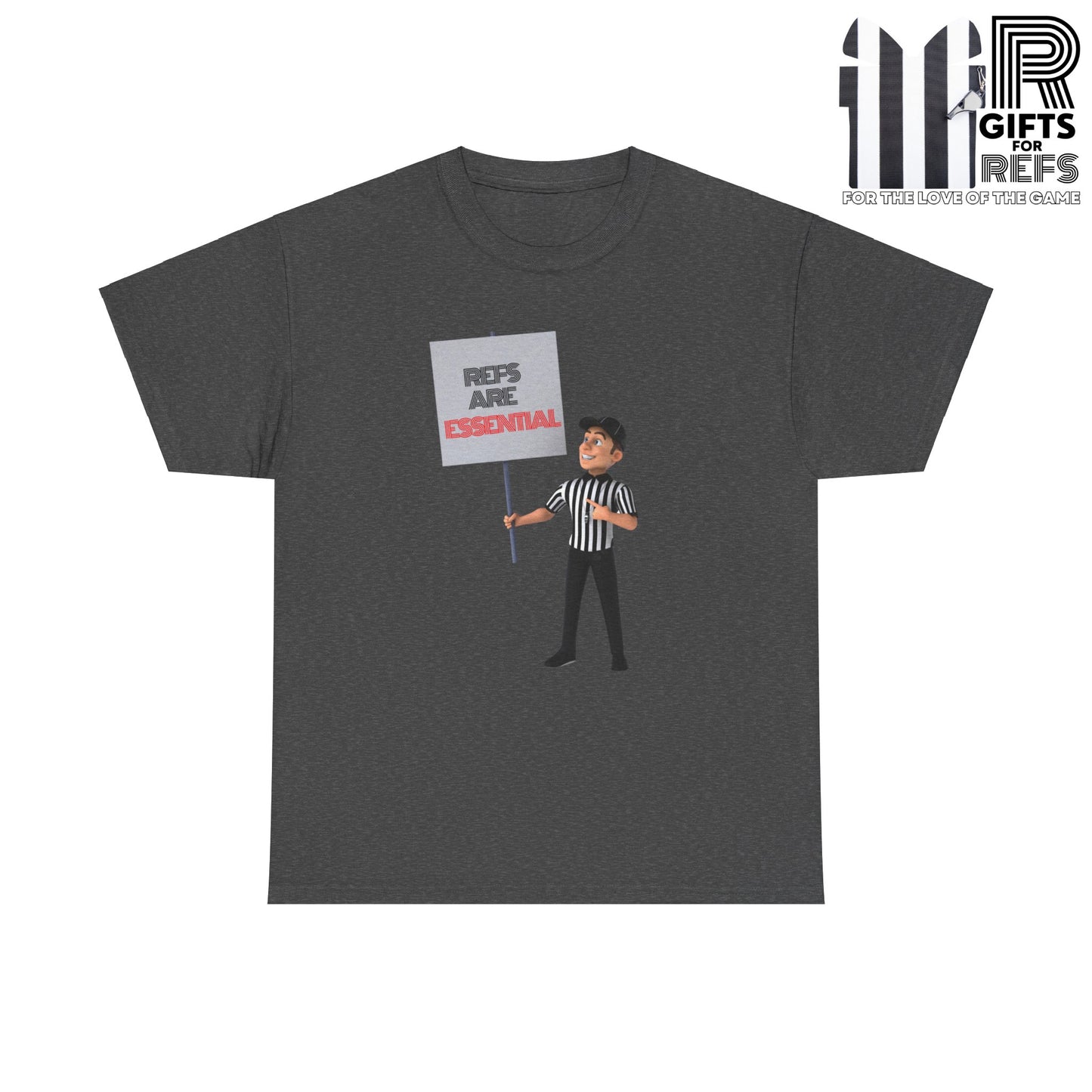 Refs Are Essential Too Cotton Tee | Gift for Refs | Screen Print T shirt | Referee community | Sports Official shirt | Ref Appreciation tee | Perfect gift for a Ref