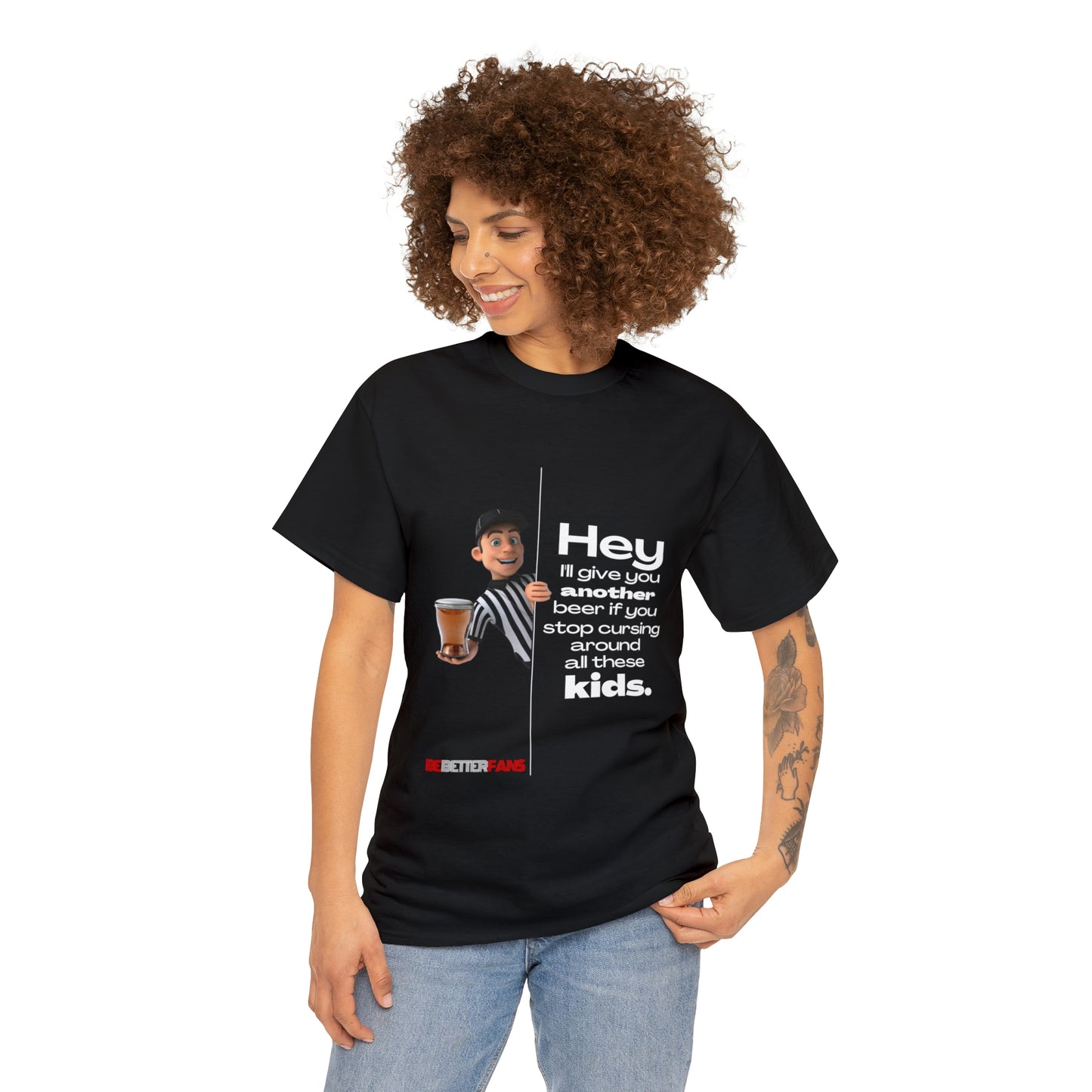Another Beer Unisex Cotton Tee | Funny Referee Shirt | Stop Cursing Please | Gifts For Refs | For Sports Officials | Be Better Fans | Disrespectful Fans