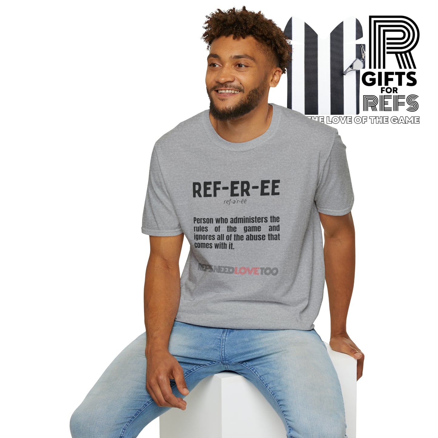 Referee definition Unisex Softstyle T-Shirt | For sports officials | Gift for Refs | heather styled tees