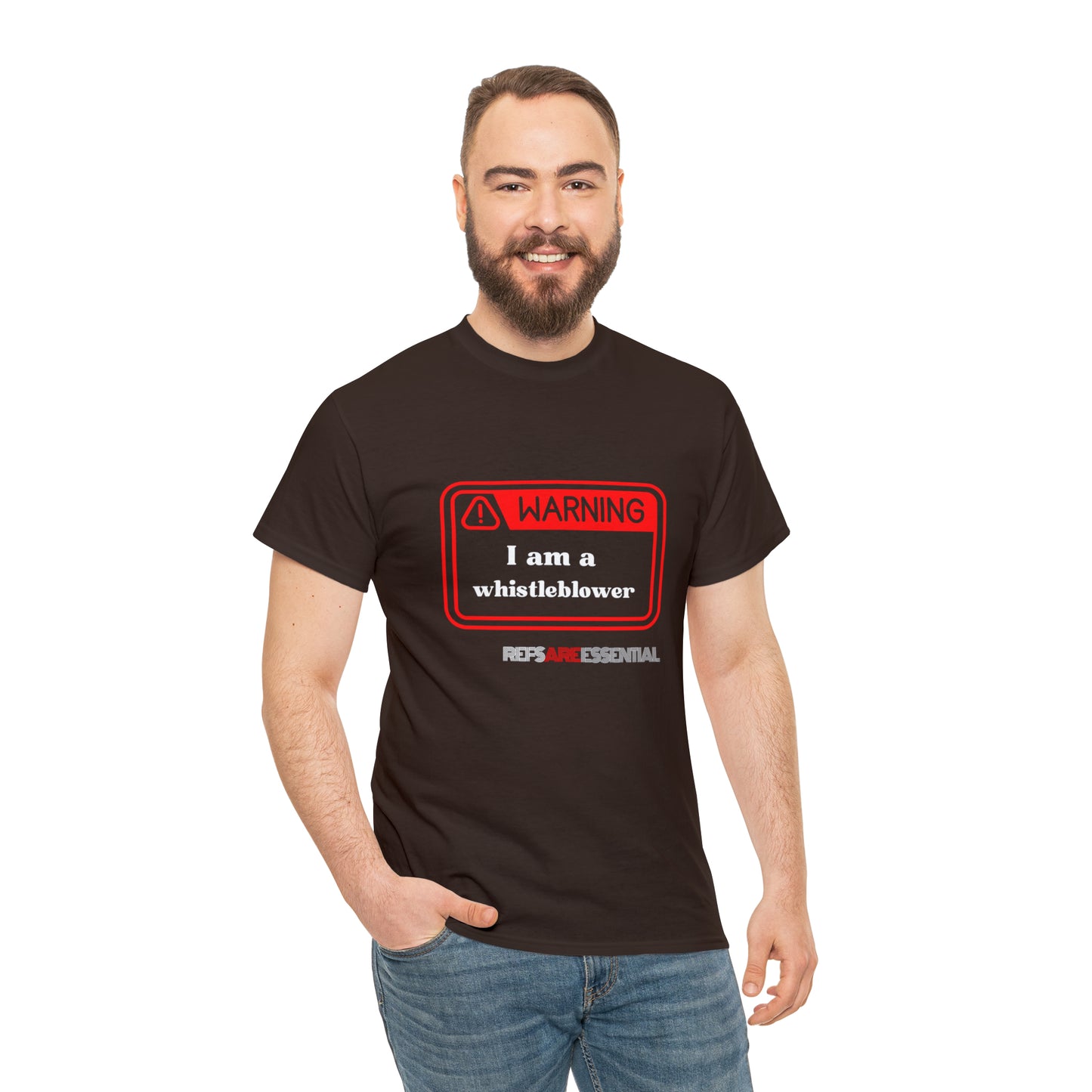Whistleblower Unisex Cotton Tee | Perfect Gift for Refs | Referee t-shirt | For sports officials | Funny Referee shirt | Warning shirt