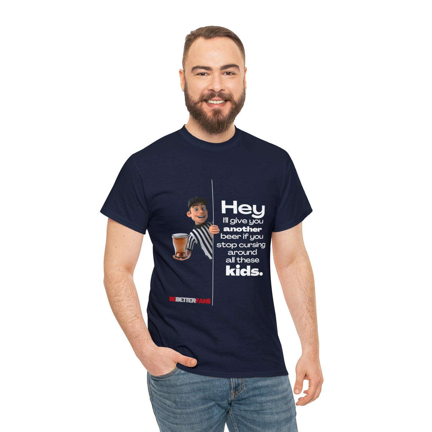 Another Beer Unisex Cotton Tee | Funny Referee Shirt | Stop Cursing Please | Gifts For Refs | For Sports Officials | Be Better Fans | Disrespectful Fans