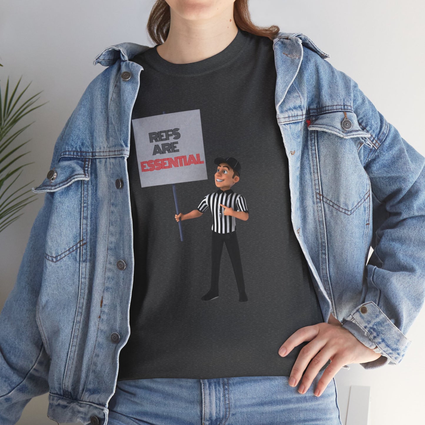 Refs Are Essential Too Cotton Tee | Gift for Refs | Screen Print T shirt | Referee community | Sports Official shirt | Ref Appreciation tee | Perfect gift for a Ref