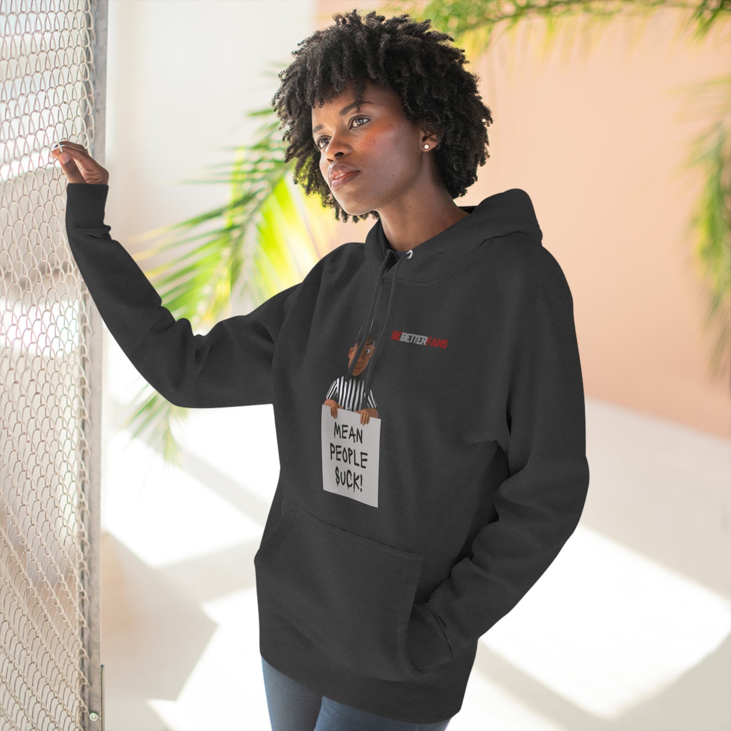 Mean People Suck Fleece Hoodie For Referees | Gifts for Refs | Fleece Lining Pullover
