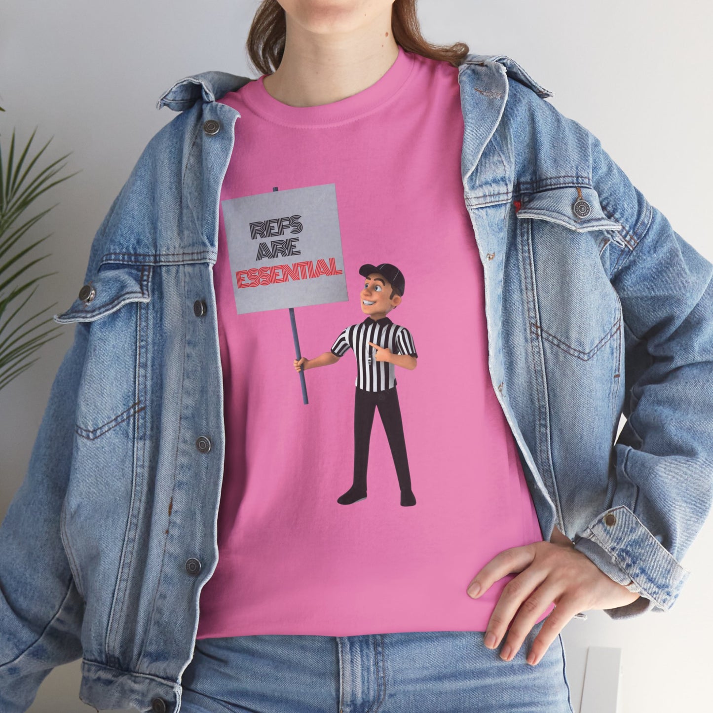 Refs Are Essential Too Cotton Tee | Gift for Refs | Screen Print T shirt | Referee community | Sports Official shirt | Ref Appreciation tee | Perfect gift for a Ref