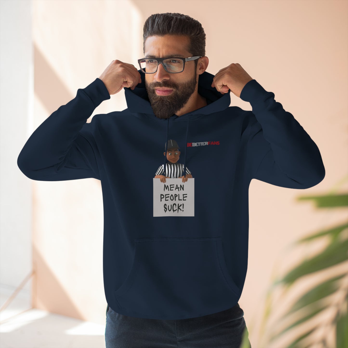 Mean People Suck Fleece Hoodie For Referees | Gifts for Refs | Fleece Lining Pullover