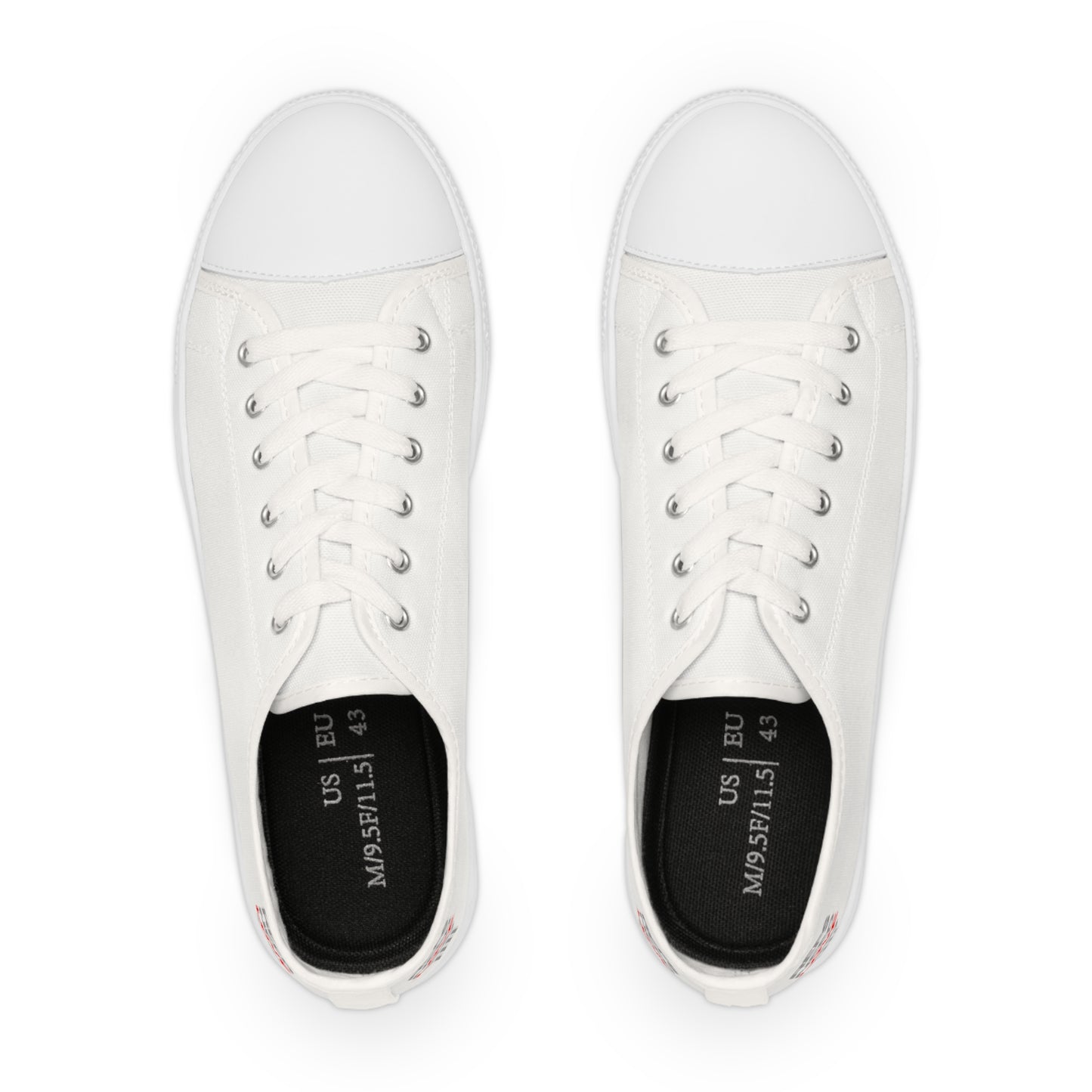 Refs Need Love Too Men's Low Top Sneakers | Amazing gift for Refs | Minimalist Design | For sports officials | Great Christmas Gift for Referees | US Sizes 5-14 | White or White/Black