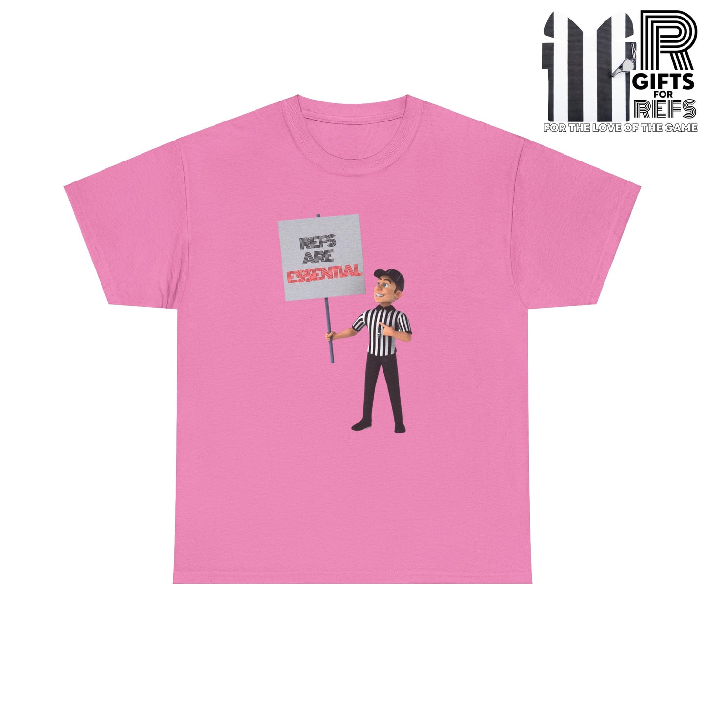 Refs Are Essential Too Cotton Tee | Gift for Refs | Screen Print T shirt | Referee community | Sports Official shirt | Ref Appreciation tee | Perfect gift for a Ref