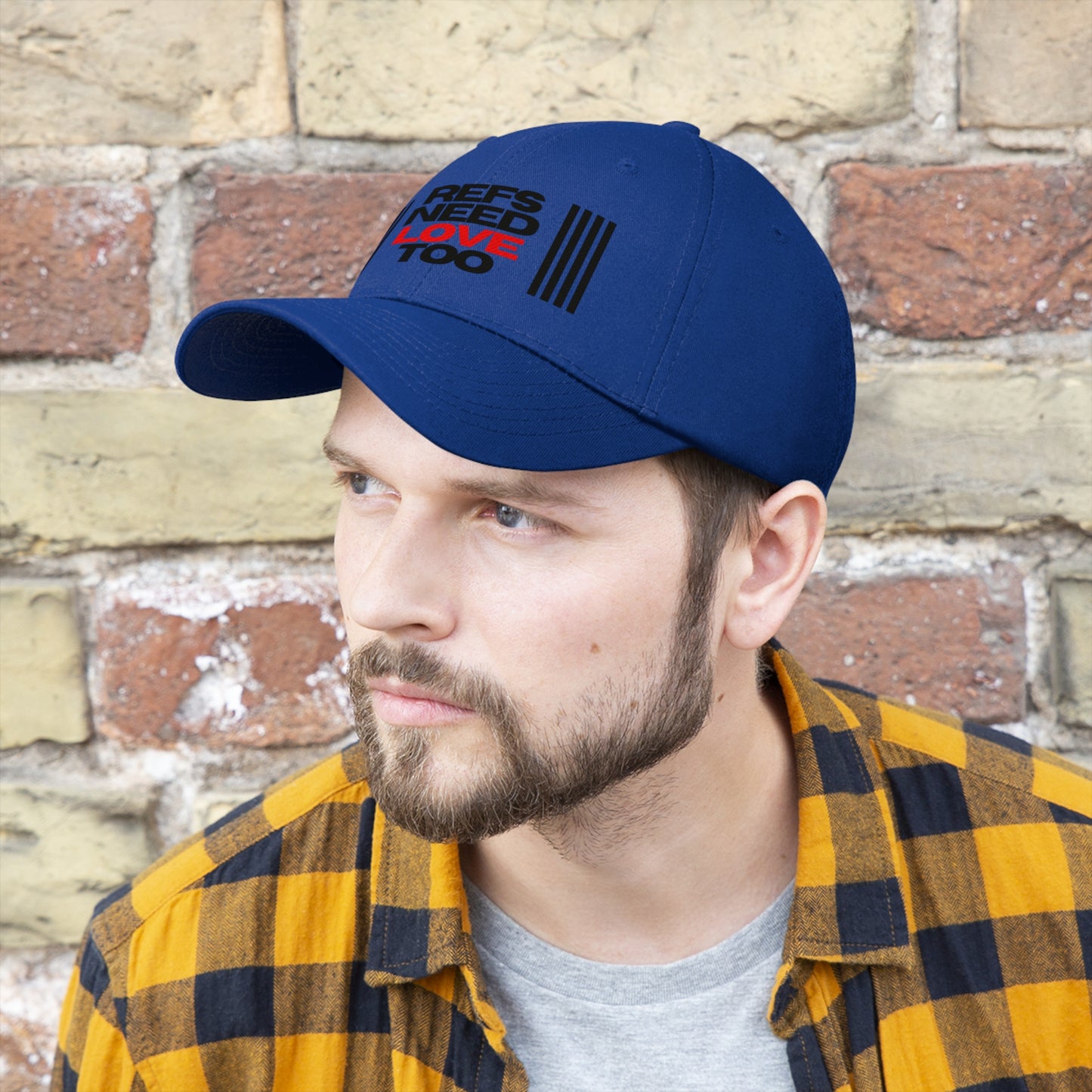 Refs Need Love Too Embroidered Hat | Unisex Twill Cap | For sports officials | Statement hat | Great gift idea for Refs and Umps | Adjustable | 100% Cotton