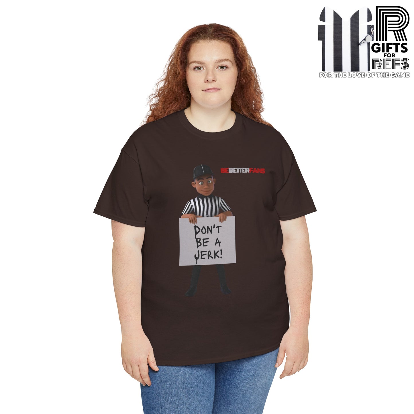 Don't Be a Jerk Unisex Cotton Tee | Gifts for Refs | Be Better Fans | Funny Referee Tee | For Sports Officials | Screen Print t-shirt