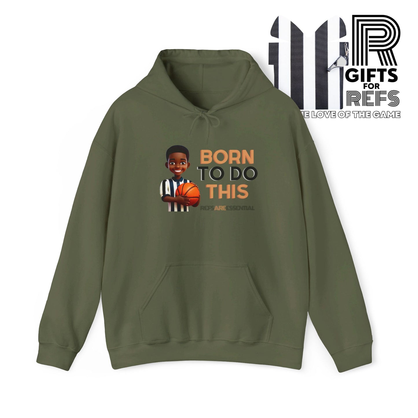 Born To Do This Unisex Heavy Hooded Sweatshirt | Gifts For Referees | For Sports Officials | Kid Referee