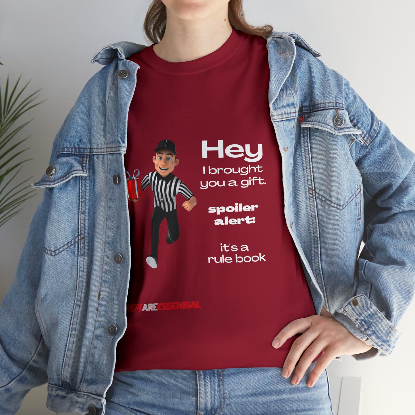 Spoiler Alert Unisex Cotton Tee | Funny Referee T-shirt | Gifts for Ref | For Sports Officials | Be Better Fans | Stop Cursing Around Kids