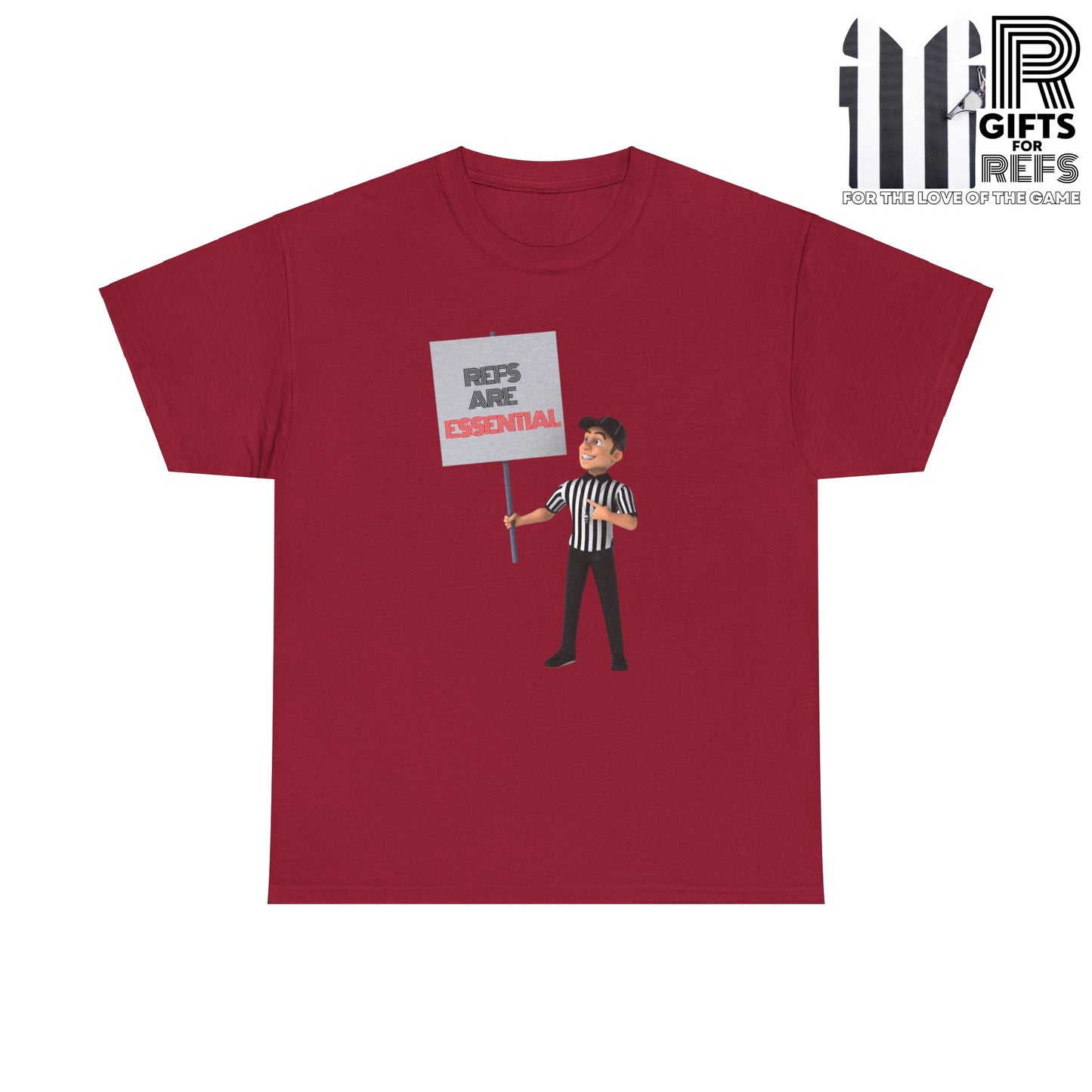 Refs Are Essential Too Cotton Tee | Gift for Refs | Screen Print T shirt | Referee community | Sports Official shirt | Ref Appreciation tee | Perfect gift for a Ref