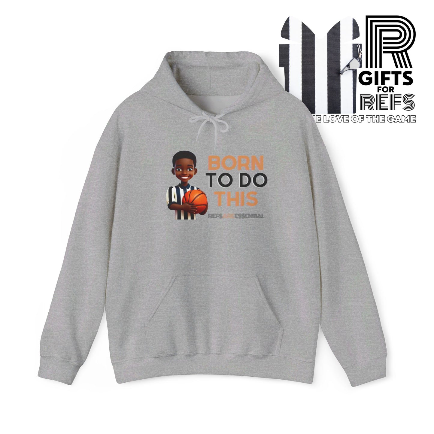 Born To Do This Unisex Heavy Hooded Sweatshirt | Gifts For Referees | For Sports Officials | Kid Referee