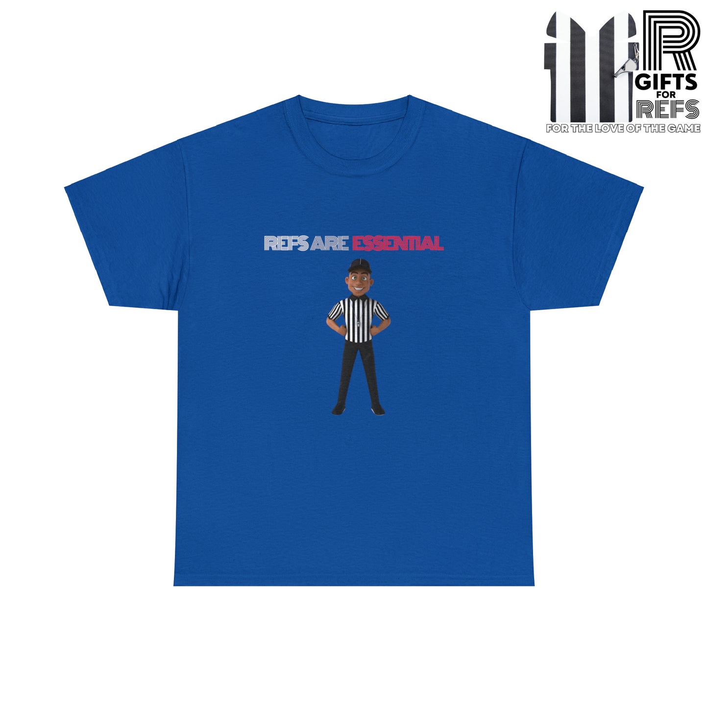 Refs are Essential Unisex Cotton Tee | Referee gift | Gift for refs | Cartoon Ref | For referee supporters | For sports officials | Screen print tee