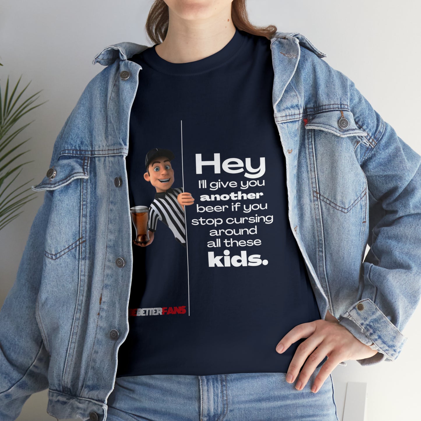 Another Beer Unisex Cotton Tee | Funny Referee Shirt | Stop Cursing Please | Gifts For Refs | For Sports Officials | Be Better Fans | Disrespectful Fans