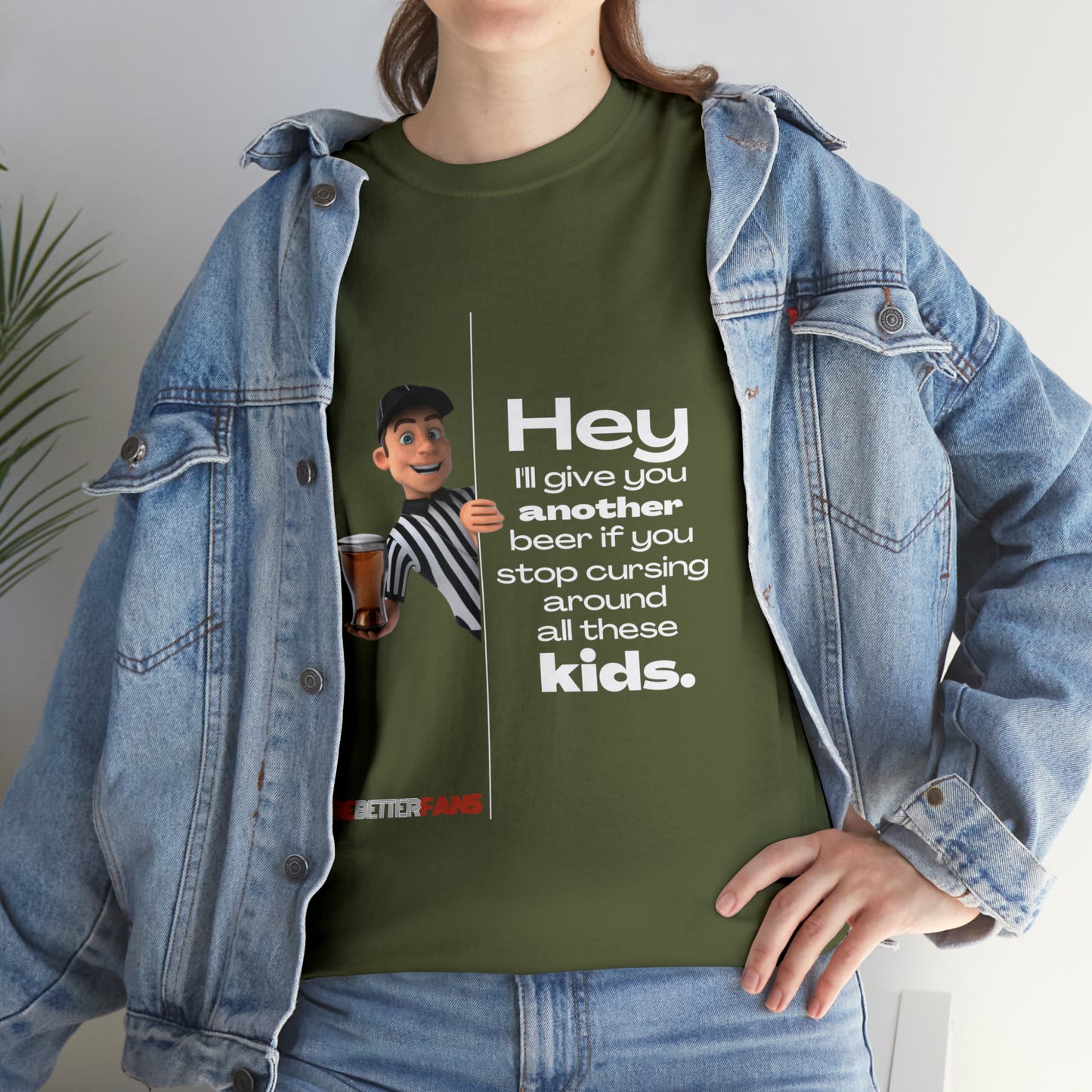 Another Beer Unisex Cotton Tee | Funny Referee Shirt | Stop Cursing Please | Gifts For Refs | For Sports Officials | Be Better Fans | Disrespectful Fans