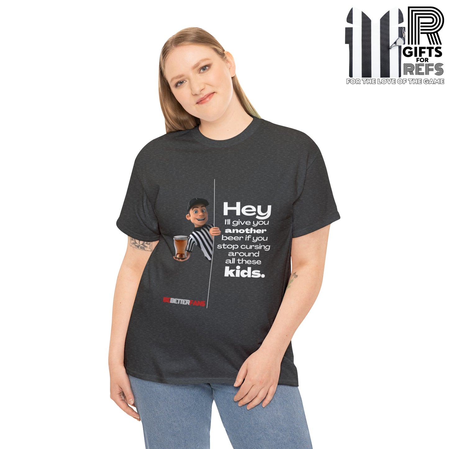 Another Beer Unisex Cotton Tee | Funny Referee Shirt | Stop Cursing Please | Gifts For Refs | For Sports Officials | Be Better Fans | Disrespectful Fans